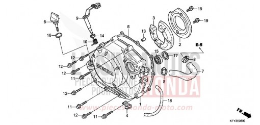 RIGHT CRANKCASE COVER CBR125RSC de 2012